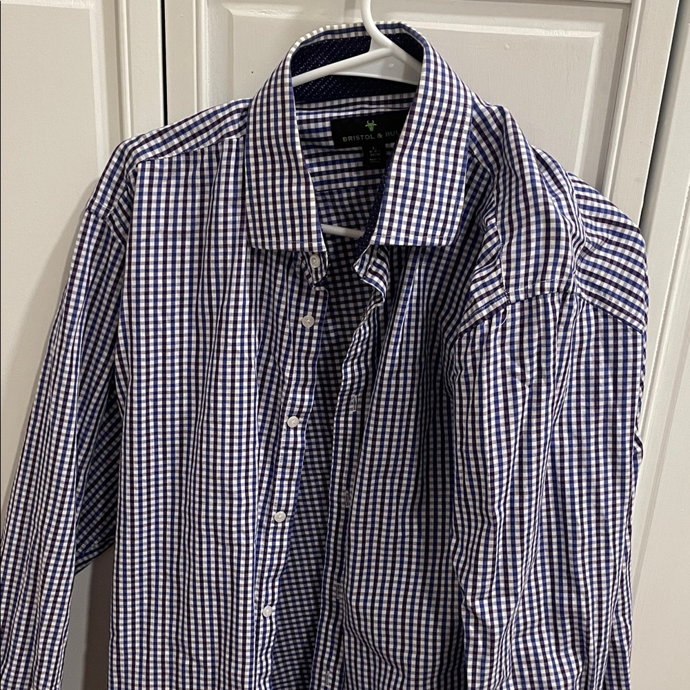 Bristol & Bull Navy and White button down Shirt